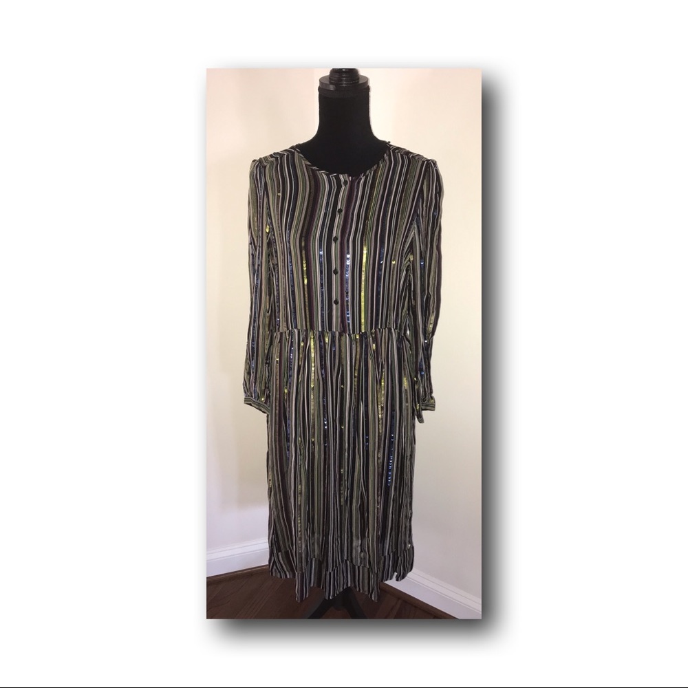 Zara Striped Sequin Dress
